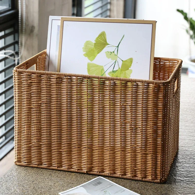Panier à linge en rotin tressé grande capacité – Image 4