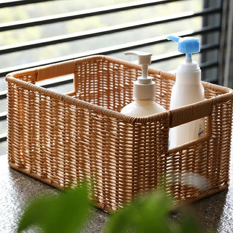 Panier à linge en rotin tressé grande capacité – Image 5