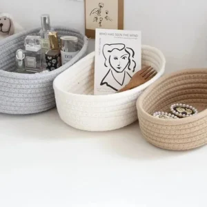 Panier bateau rotin tressé pour rangement polyvalent
