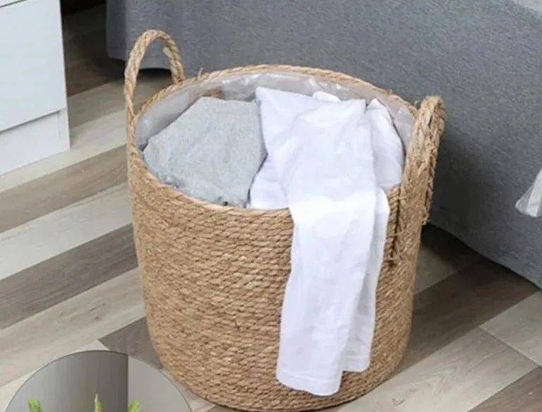 Panier cache-pot en osier naturel pliable 25 cm – Image 3
