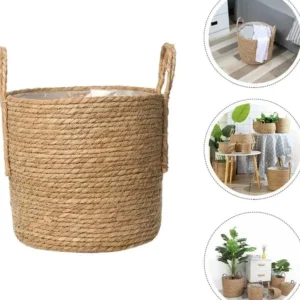 Panier cache-pot tressé en rotin style nordique