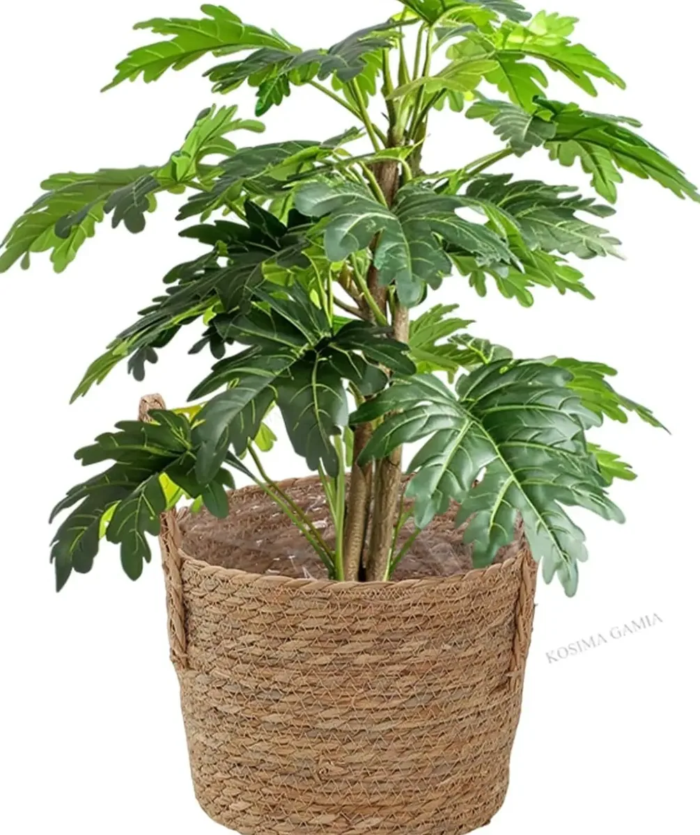 Panier cache-pot tressé en rotin style nordique – Image 4