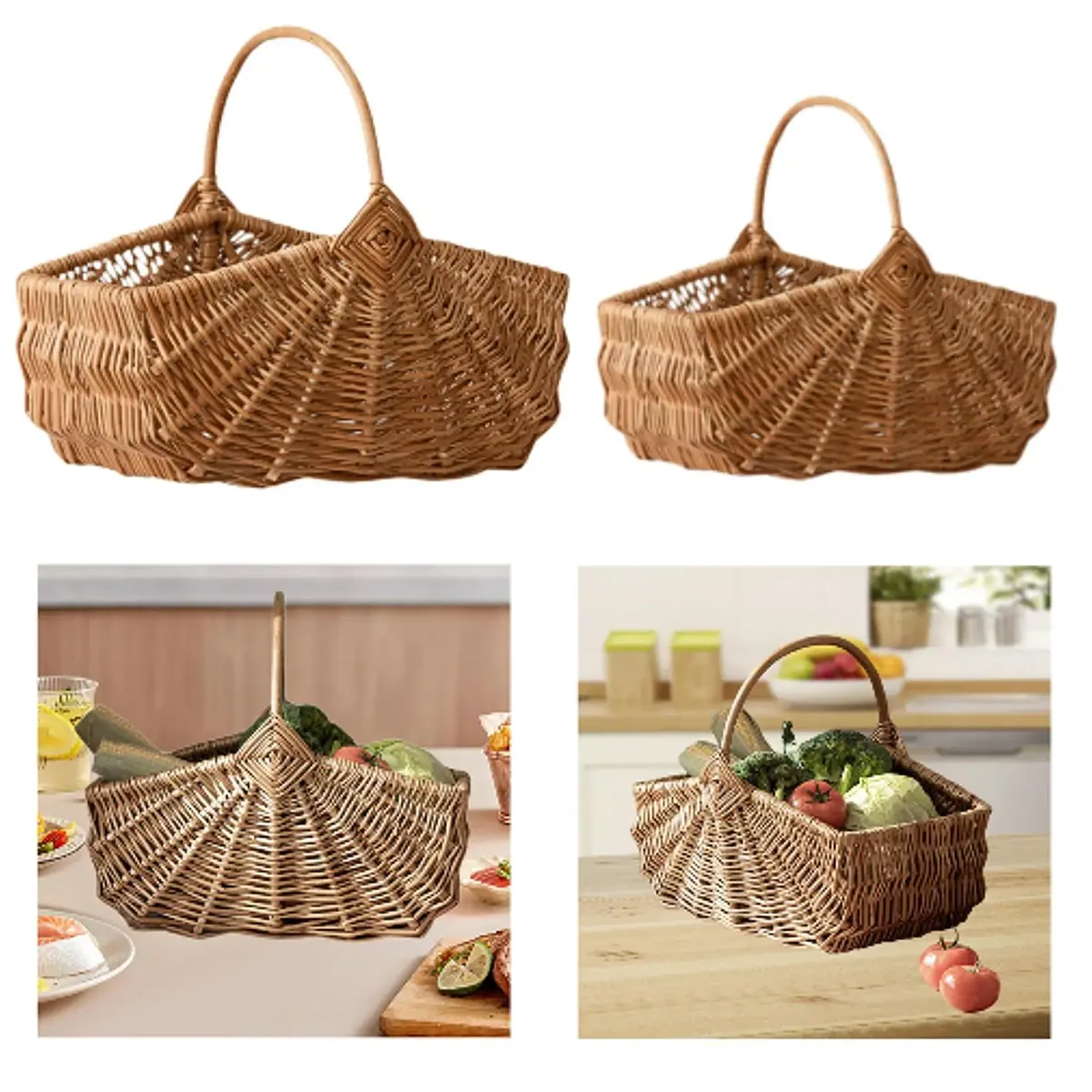 Panier de pique-nique en osier avec poignée – Image 2