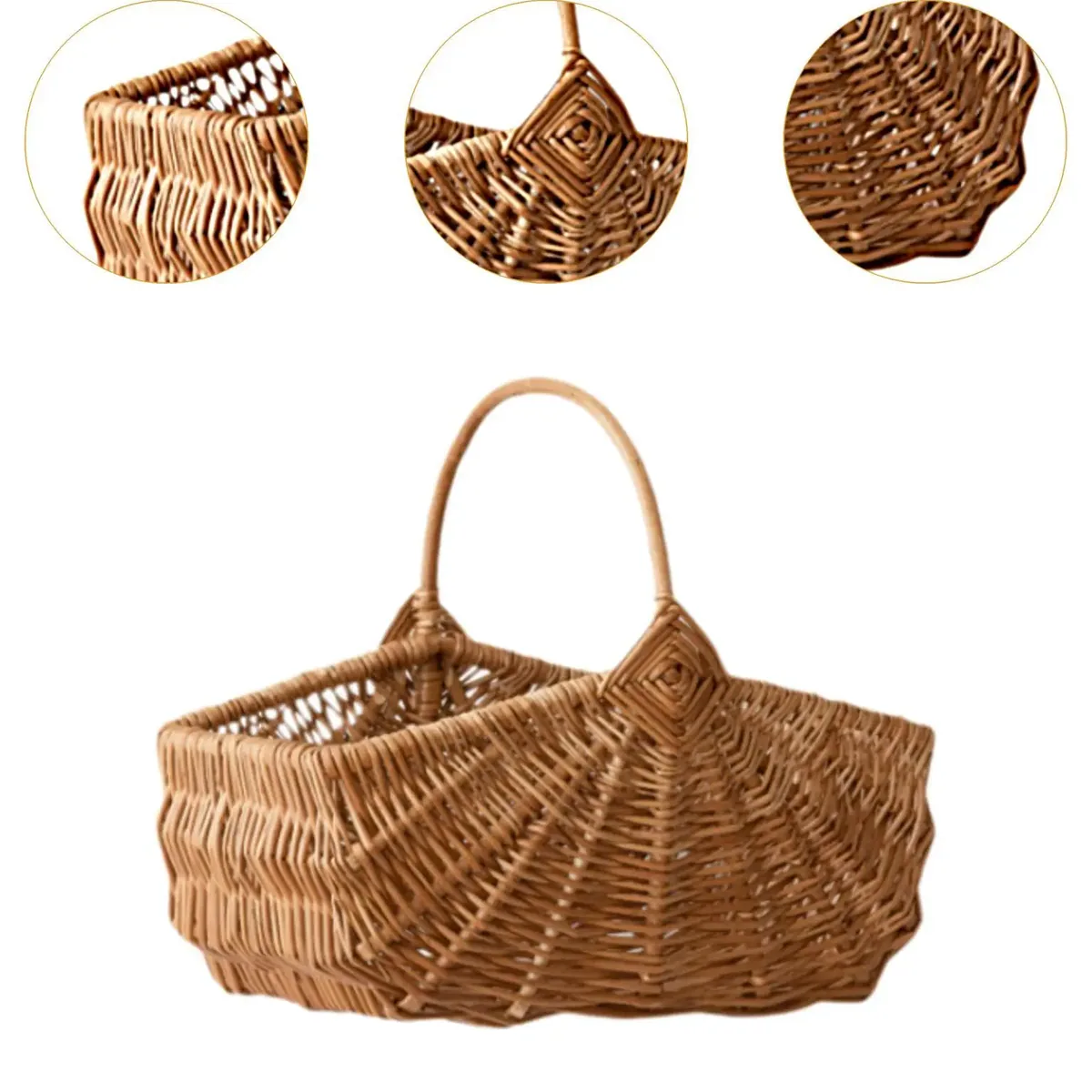 Panier de pique-nique en osier avec poignée – Image 5