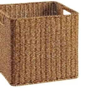 Panier de rangement carré imitation rotin étanche
