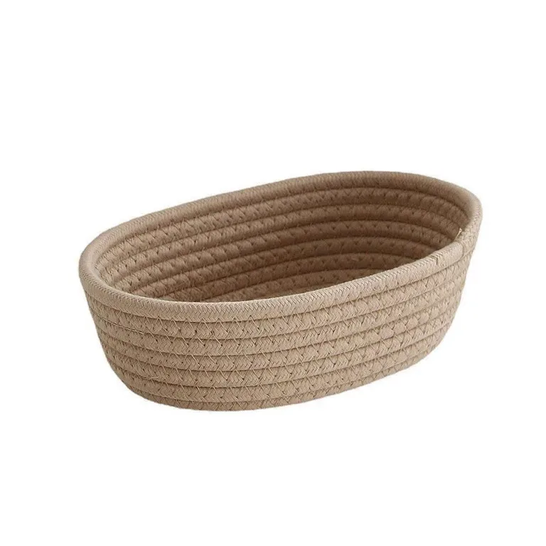 Panier de rangement en corde de coton tressée style nordique – Image 2
