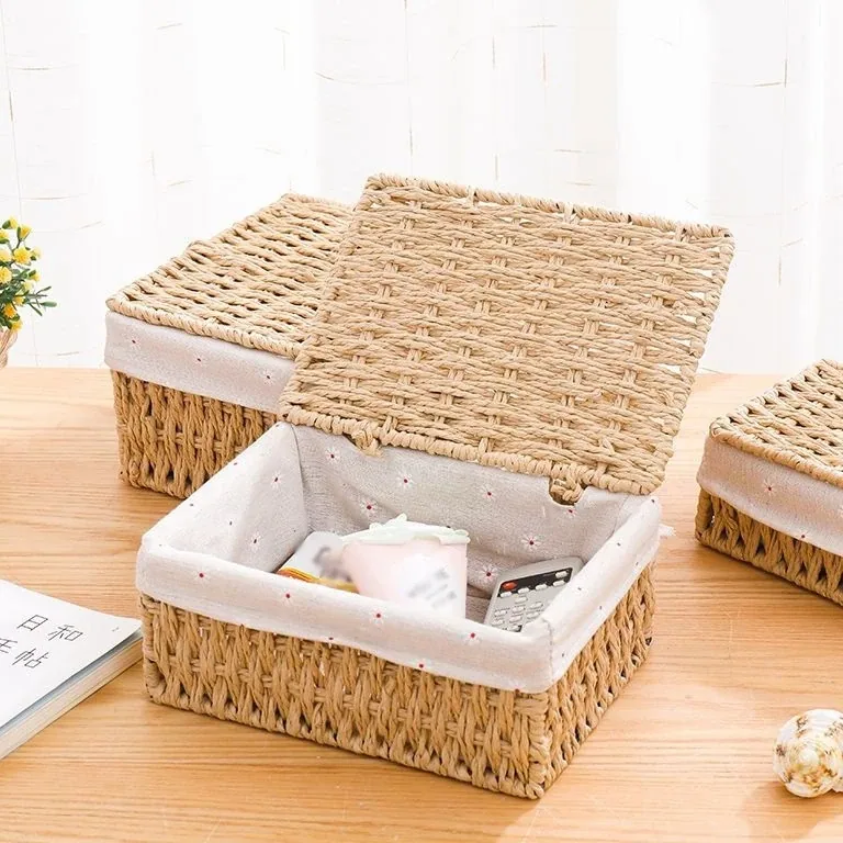 Panier de rangement en osier brun modèle Brun – Image 2