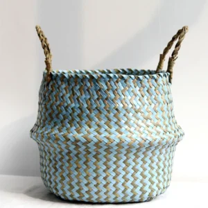 Panier de rangement pliable en osier tressé