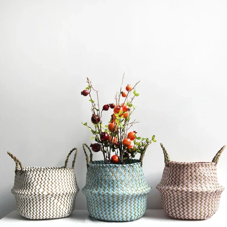 Panier de rangement pliable en osier tressé – Image 3