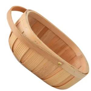 Panier en bambou tressé à poignée pour cuisine