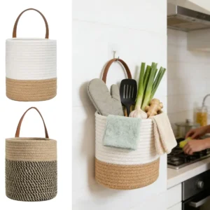 Panier en corde tressée multifonction pour rangement