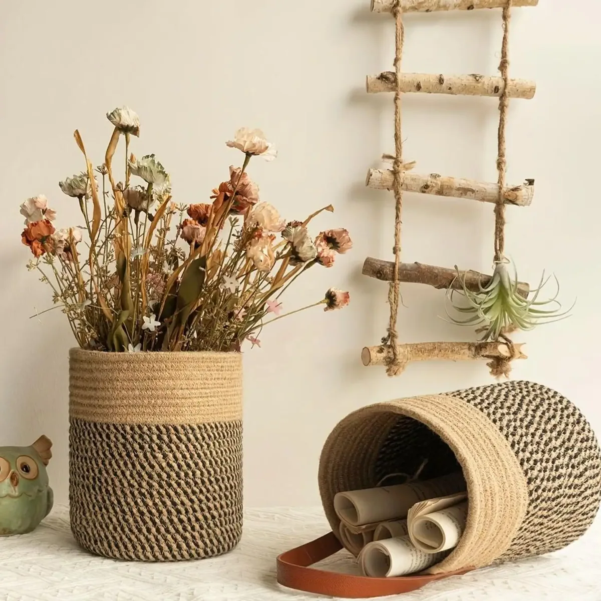 Panier en corde tressée multifonction pour rangement – Image 5