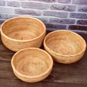 Panier en osier et rotin tissé à la main pour rangement