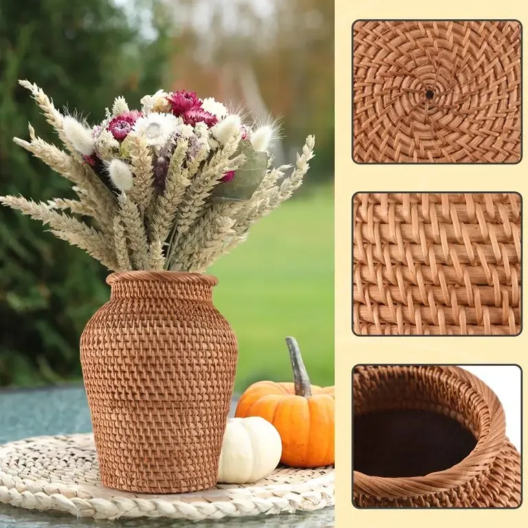 Panier en osier suspendu pour plantes et rangement – Image 3