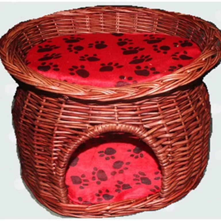 Panier litière en rotin tressé pour petit chien – Image 5