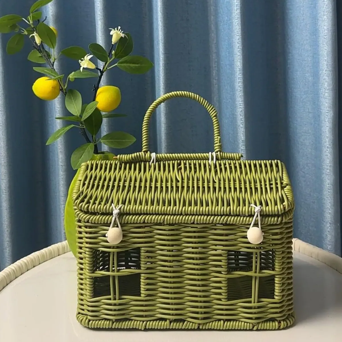 Panier maison en rotin tressé pour rangement – Image 2