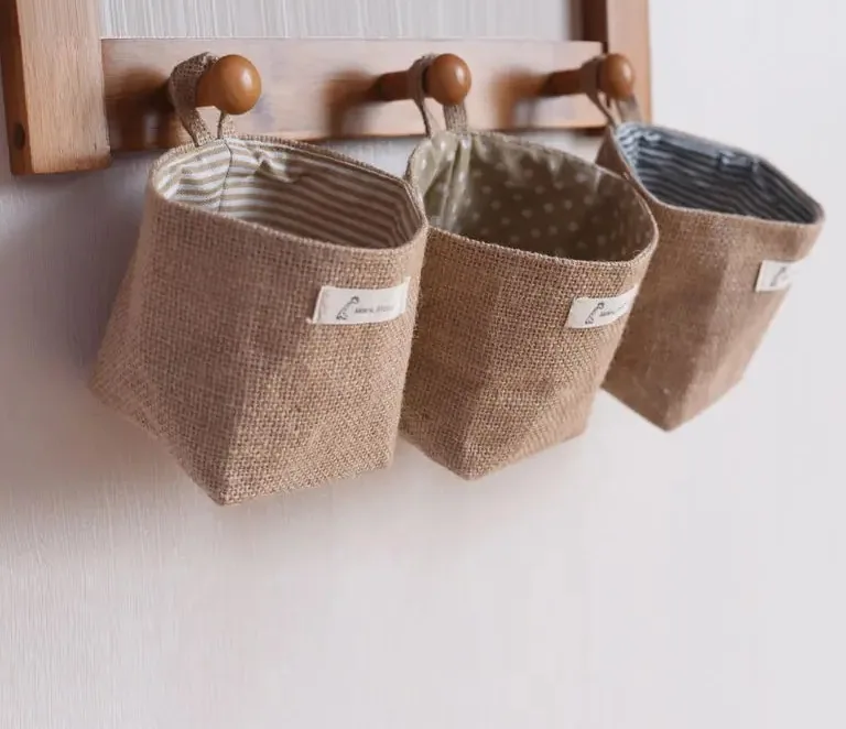 Panier mural en tissu style nordique pour rangement – Image 3