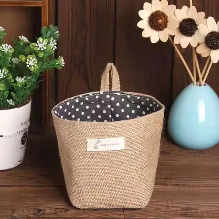 Panier mural en tissu style nordique pour rangement – Image 5