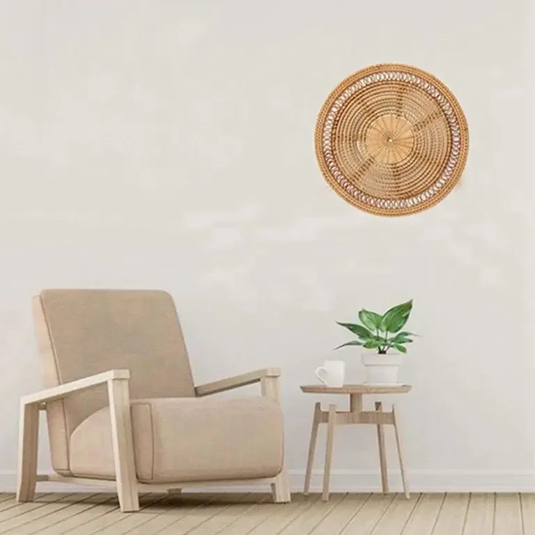 Panier mural tressé en rotin bohème AD-2X – Image 2