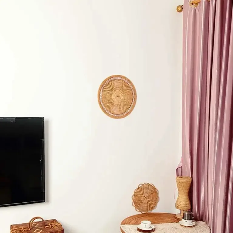 Panier mural tressé en rotin bohème AD-2X – Image 5