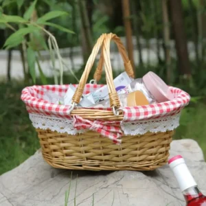 Panier ovale en saule tissé à la main