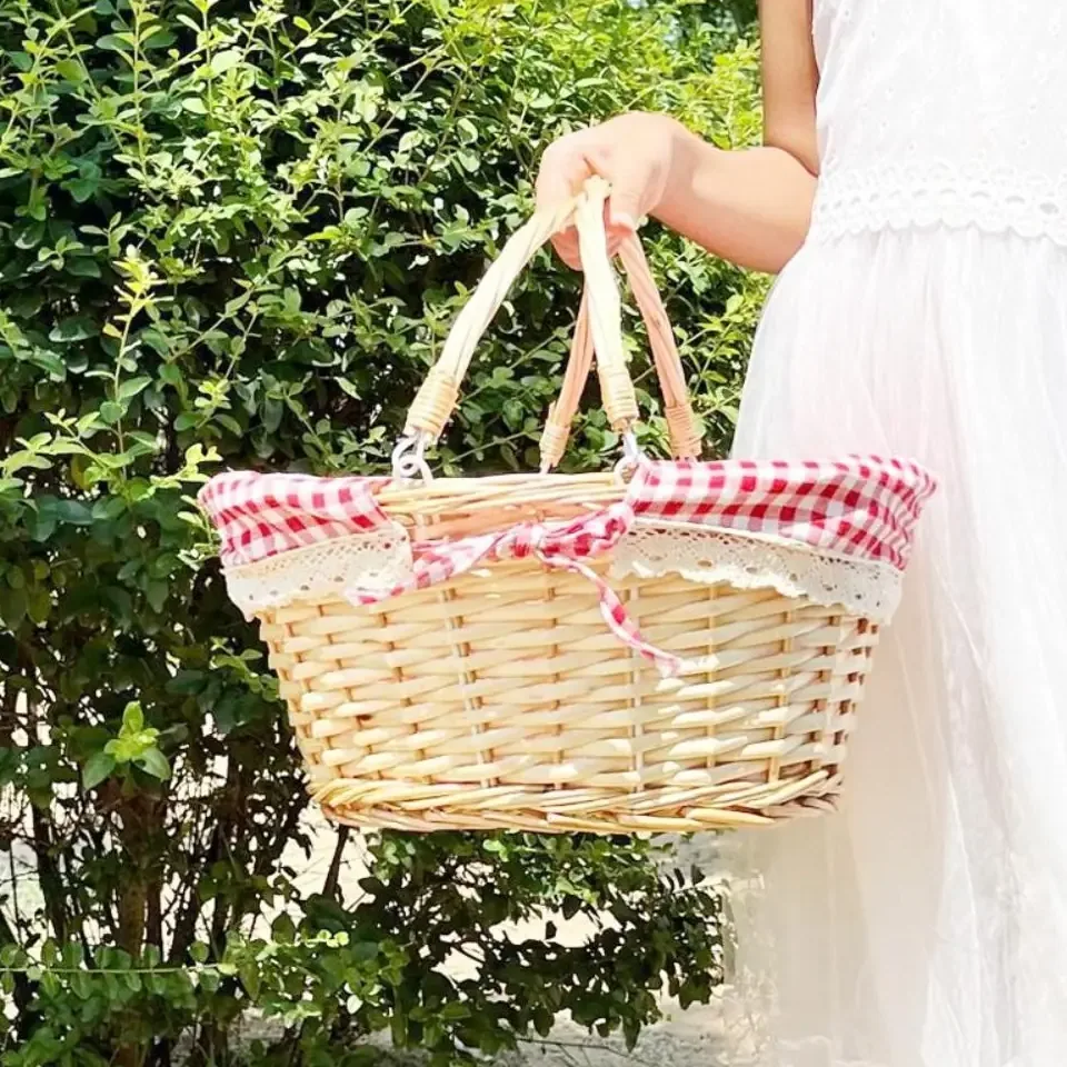 Panier ovale en saule tissé à la main – Image 3
