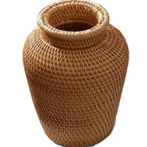 Panier suspendu en rotin tressé pour plantes d'intérieur