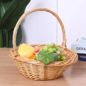 Panier tressé en osier portable multifonction