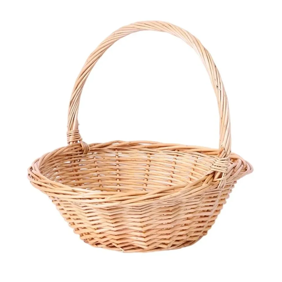 Panier tressé en osier portable multifonction – Image 2