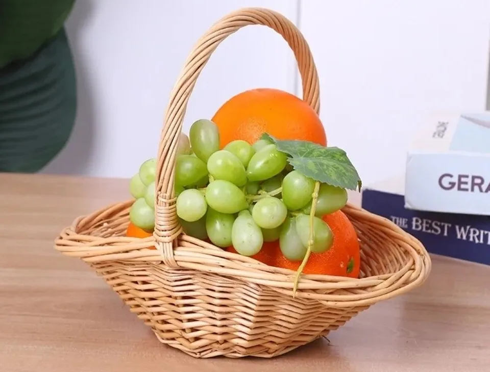 Panier tressé en osier portable multifonction – Image 4