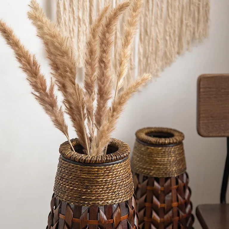 Panier-vase en rotin tressé style pastoral – Image 4