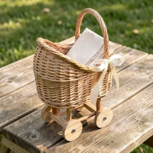 Paniers en osier pour chariot de bébé (lot de 2)