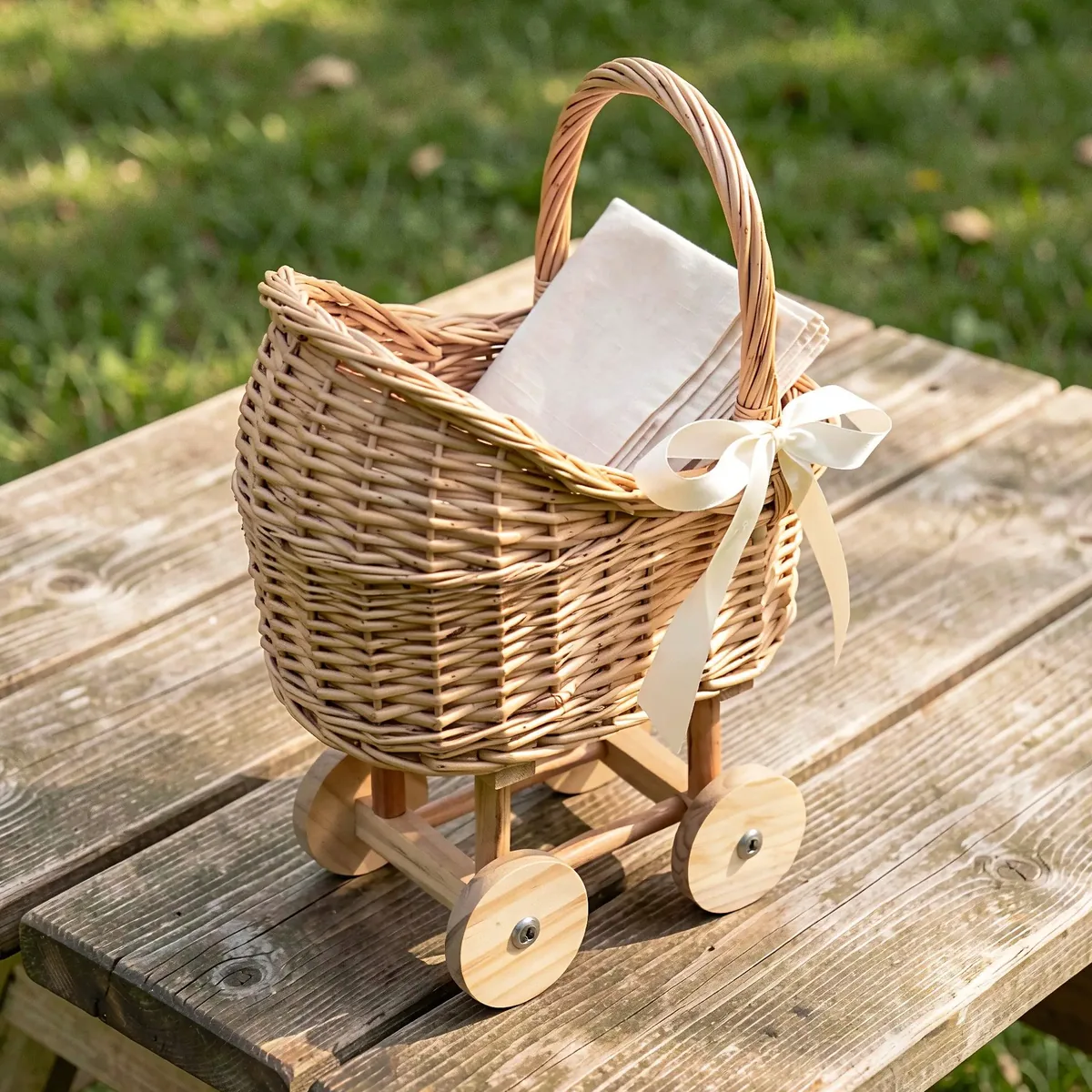 Paniers en osier pour chariot de bébé (lot de 2)