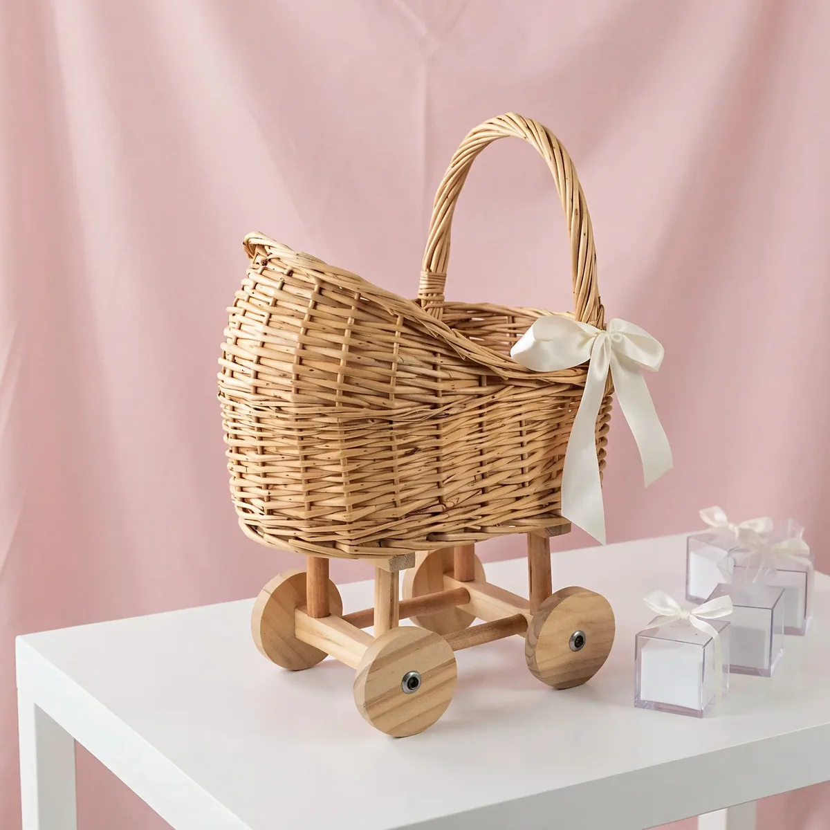Paniers en osier pour chariot de bébé (lot de 2) – Image 2