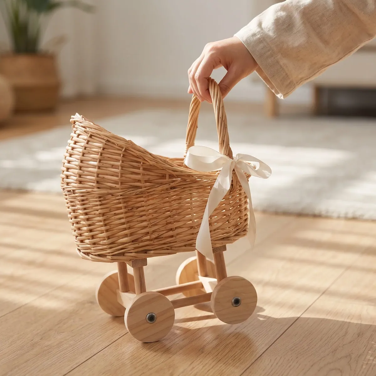 Paniers en osier pour chariot de bébé (lot de 2) – Image 3