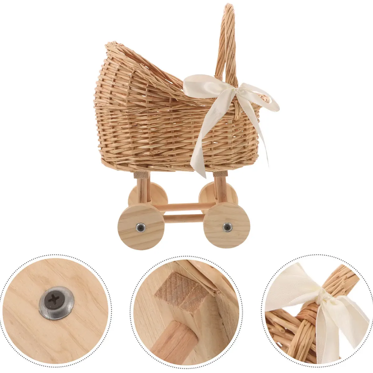 Paniers en osier pour chariot de bébé (lot de 2) – Image 5