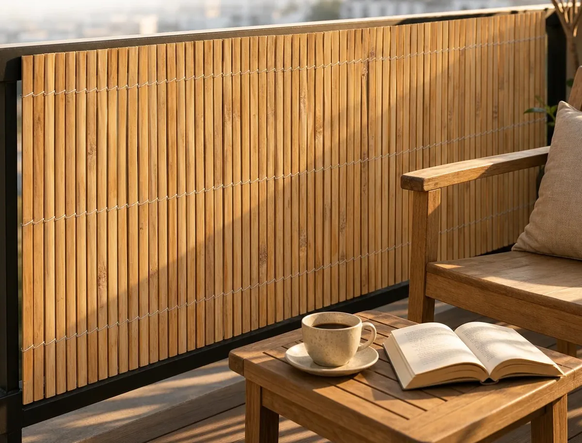 Panneau clôture en bambou naturel 1000×50 cm