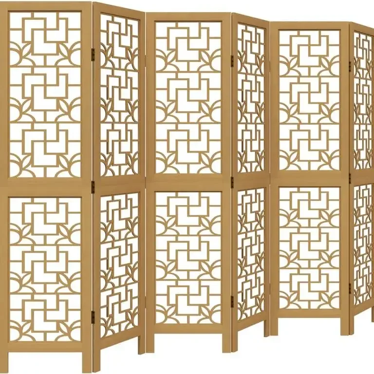 Paravent 3 panneaux en bois massif pliable pour intérieur – Image 2