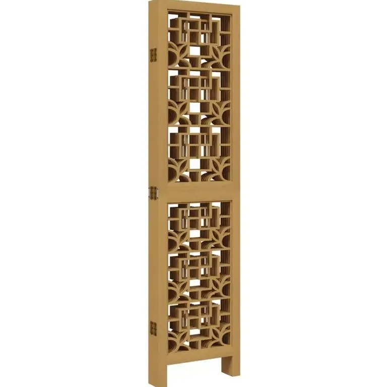 Paravent 3 panneaux en bois massif pliable pour intérieur – Image 5