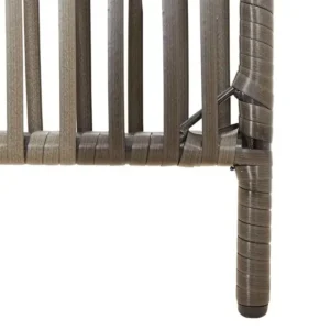 Paravent 3 panneaux en polyrotin gris moderne