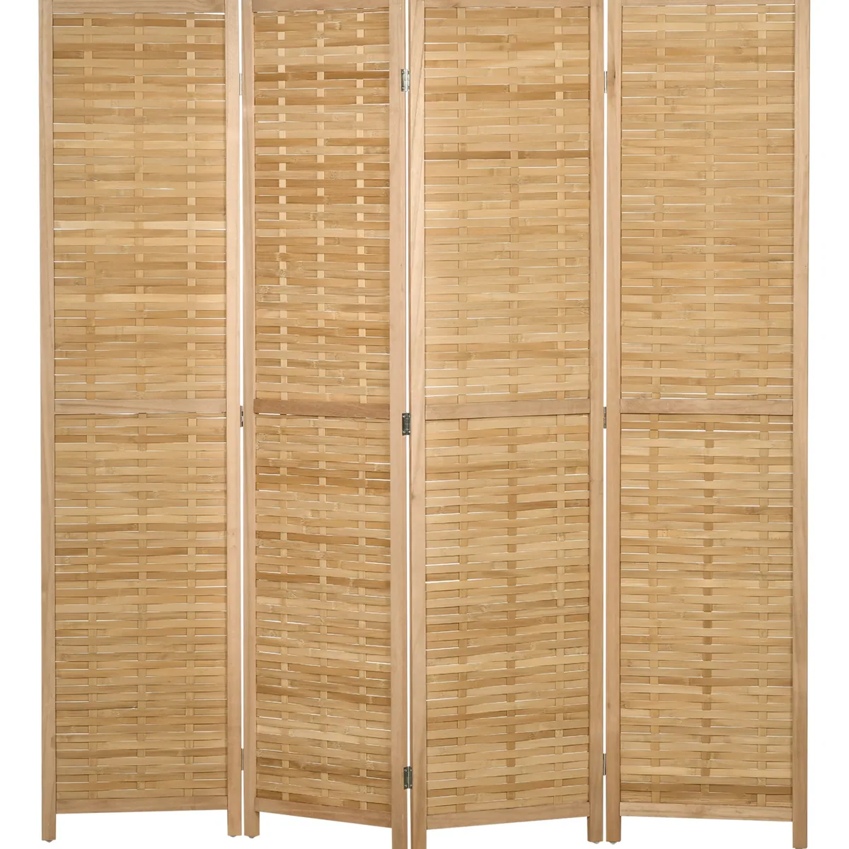 Paravent 4 panneaux en bambou 160 x 170 cm