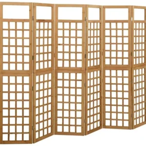 Paravent bois 6 panneaux 242,5x180 cm - modèle unique