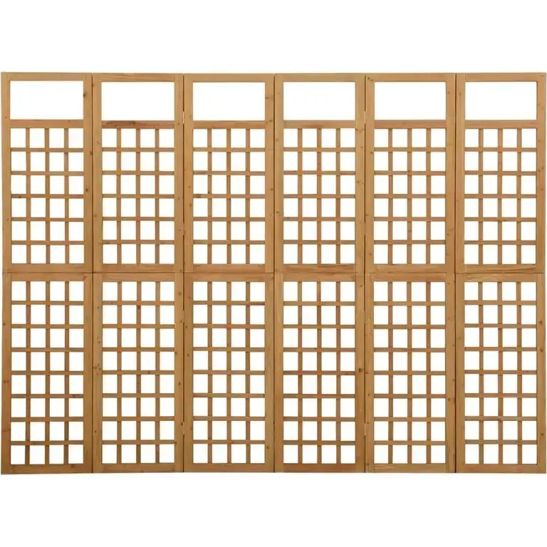 Paravent bois 6 panneaux 242,5x180 cm - modèle unique – Image 2