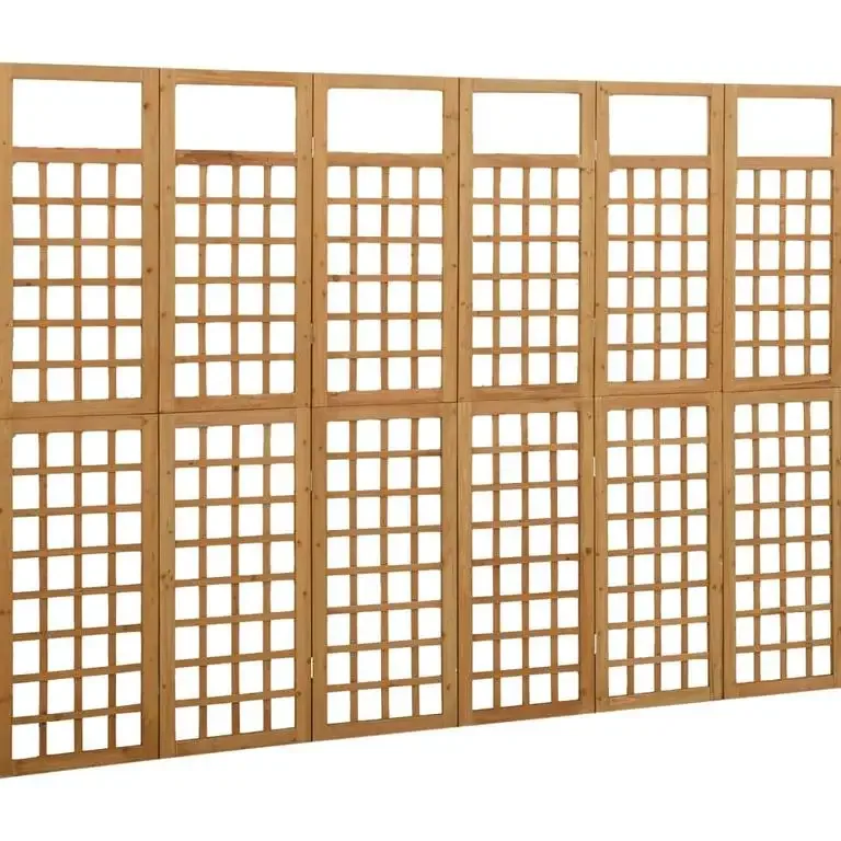 Paravent bois 6 panneaux 242,5x180 cm - modèle unique – Image 3