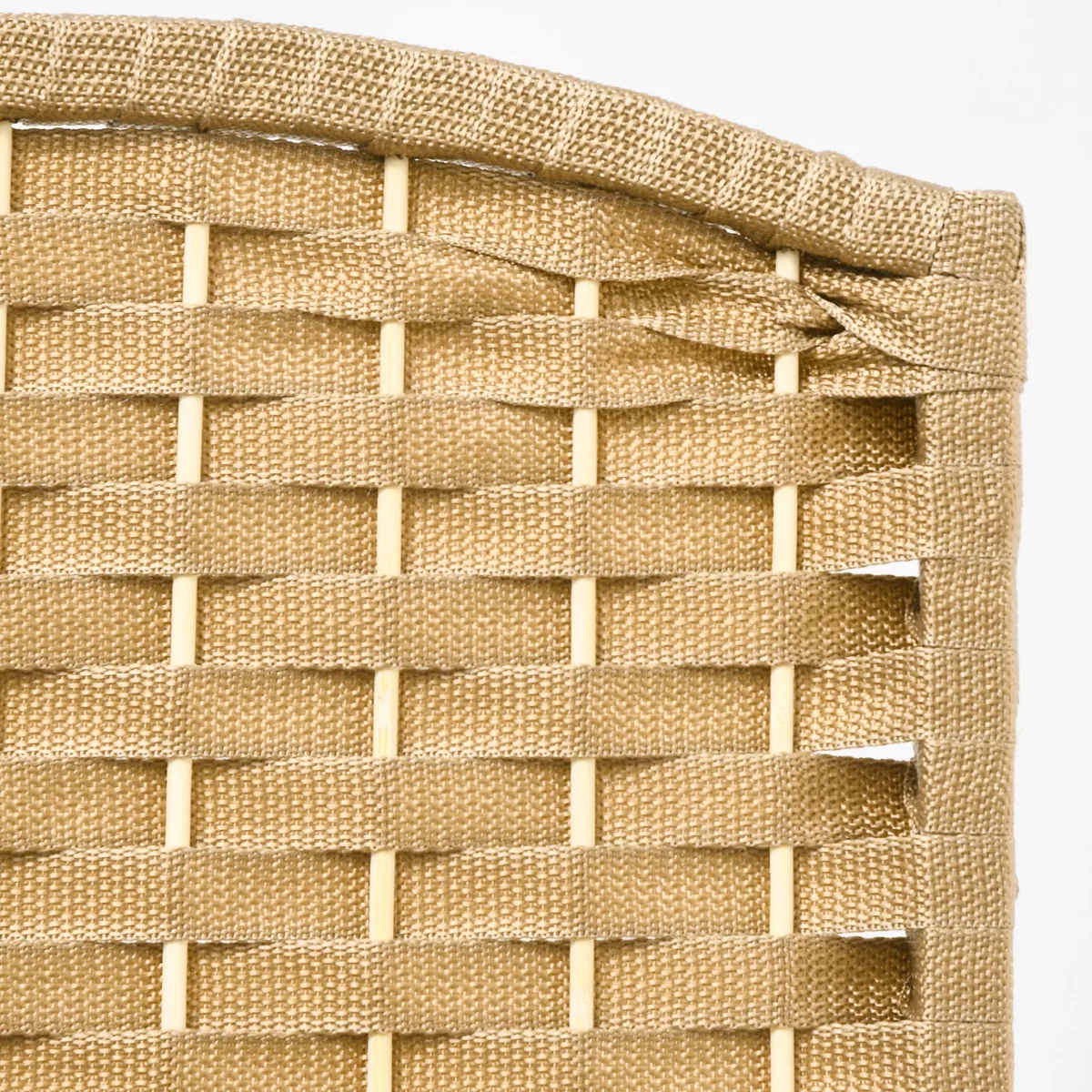 Paravent pliable 6 panneaux en rotin et bambou – Image 4