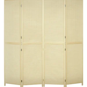 Paravent pliant 4 panneaux en bambou 180 x 180 cm