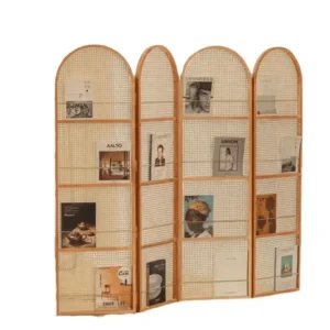 Paravent pliant rotin style classique pour intérieur