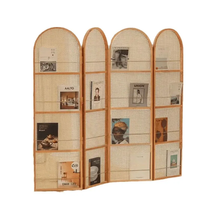 Paravent pliant rotin style classique pour intérieur