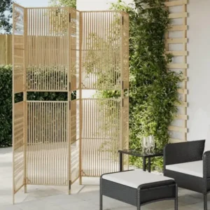 Paravent polyrotin 5 panneaux design moderne