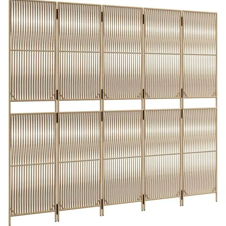 Paravent polyrotin 5 panneaux design moderne – Image 4